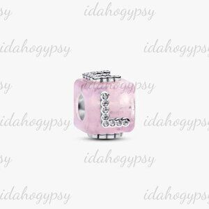 Pandora Pink Murano Glass Love Cube Charm